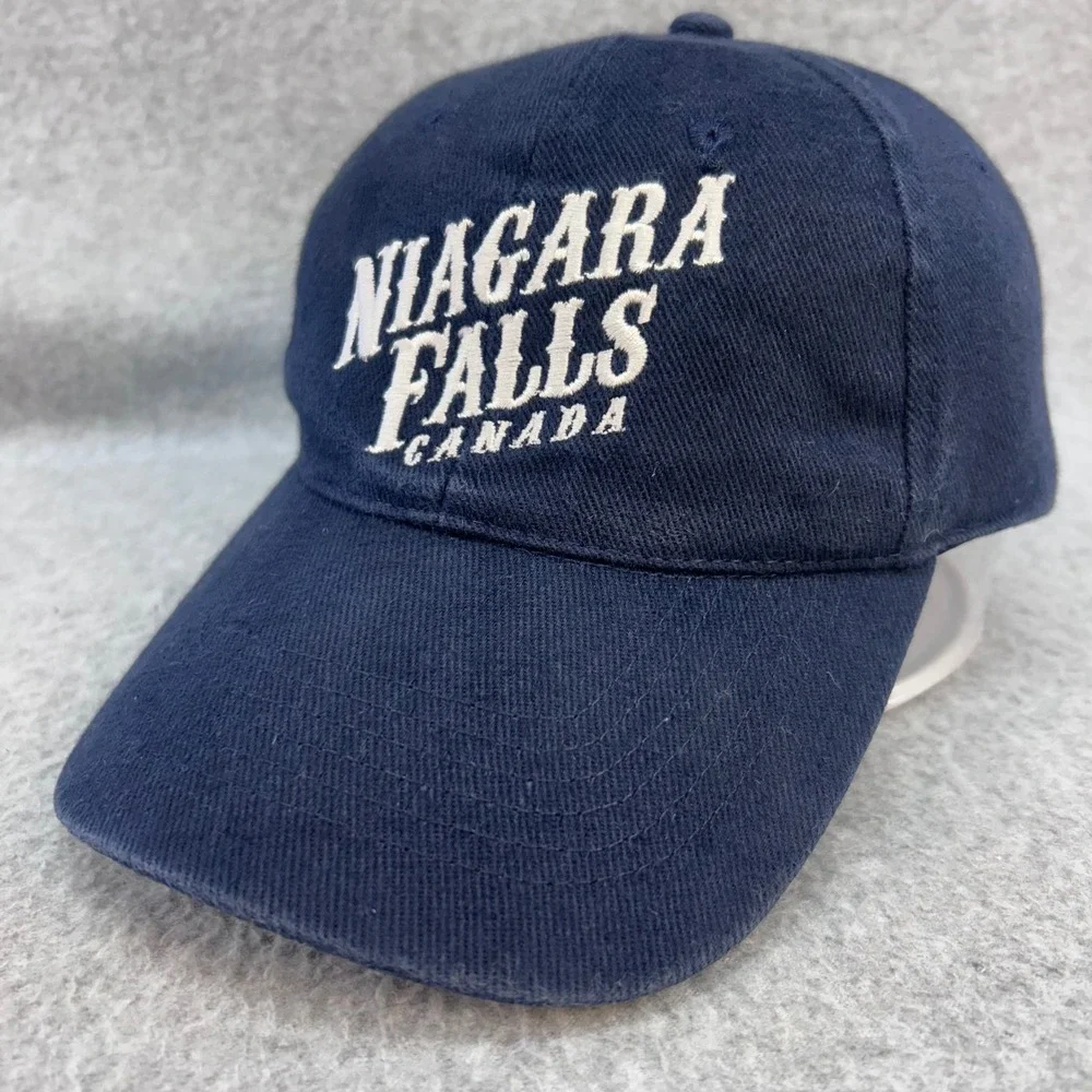 Niagara Falls Canada Unisex Navy Blue Souvenir Baseball Cap Adjustable OSFM